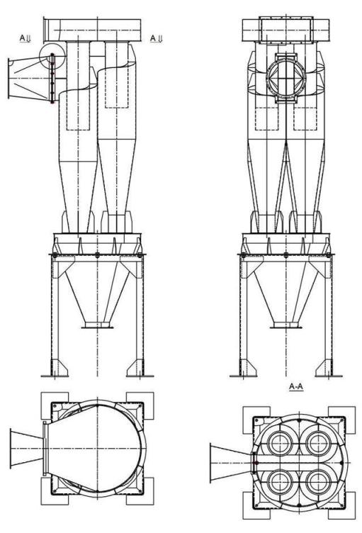 чертеж циклона У21-ББЦ в Абакане